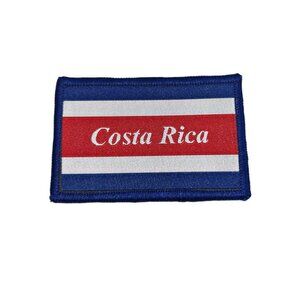 Costa Rica Flag Style Sew On Patch